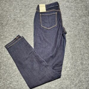 Eddie Bauer Womens Slightly Curvy Skinny Low Rise Dark Wash Jeans 8 NEW